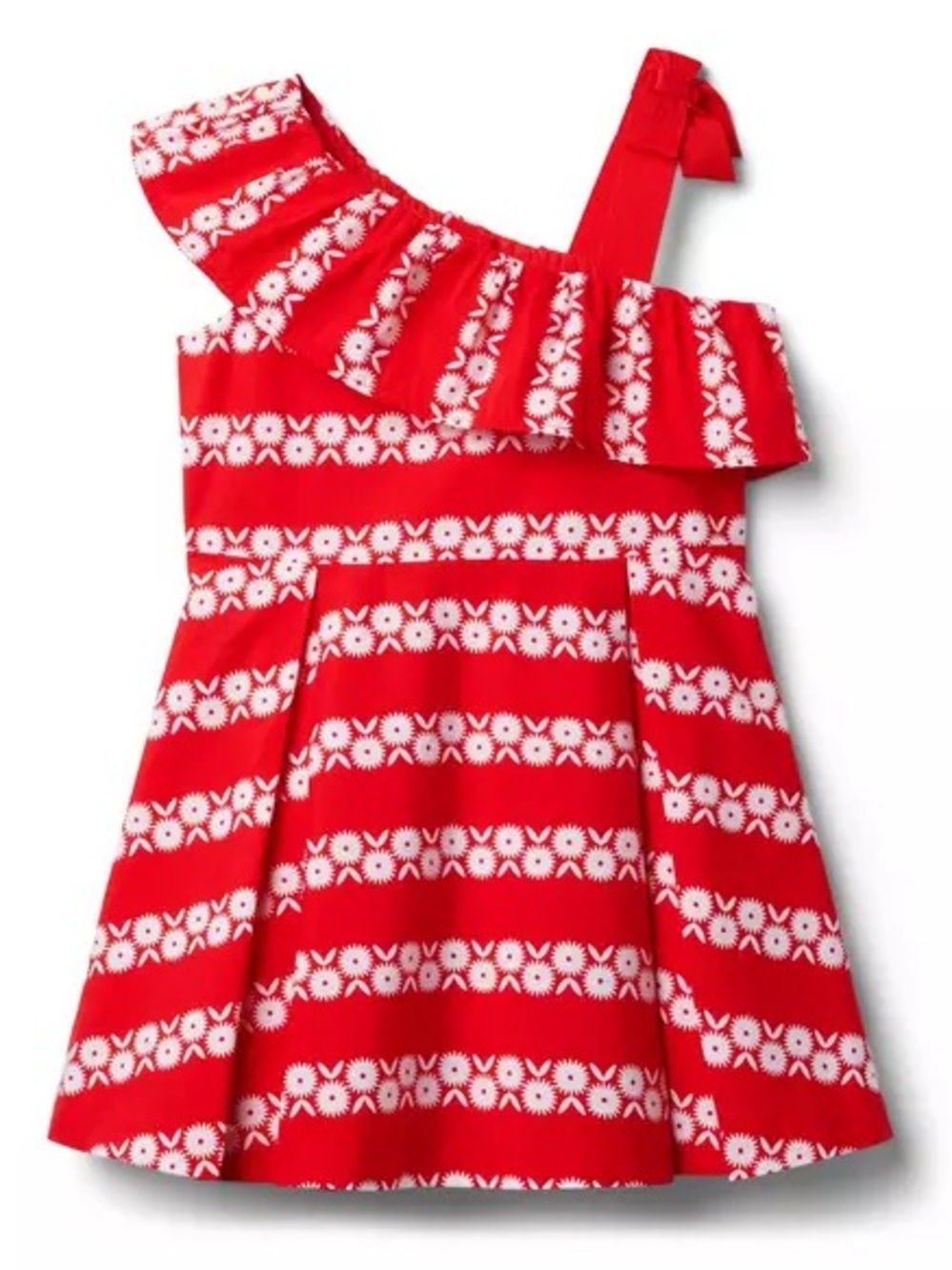 Janie and Jack Floral Striped Cold Shoulder Dress